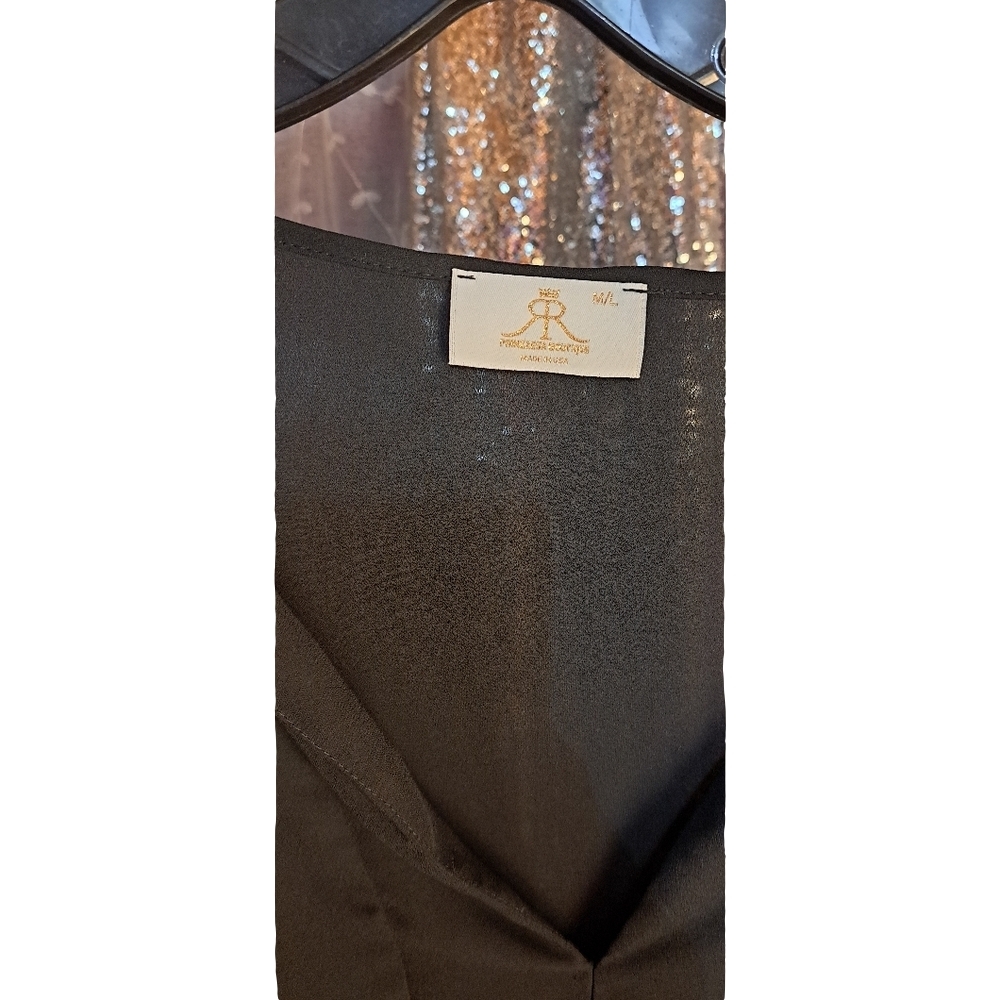Prinzzesa Boutique Sheer Black Women's Top. Open Sides Cape Top. - Picture 4 of 9